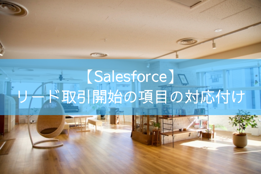 【Salesforce】リード取引開始の項目の対応付け