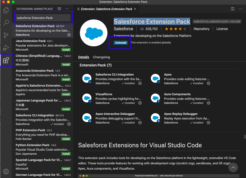 Salesforce Extension Pack