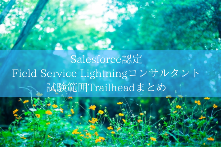 Salesforce認定 Field Service Lightningコンサルタント試験範囲Trailheadまとめ