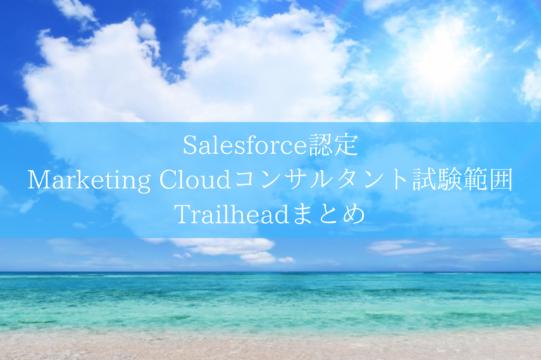 Salesforce認定 Marketing Cloudコンサルタント試験範囲Trailheadまとめ (1)