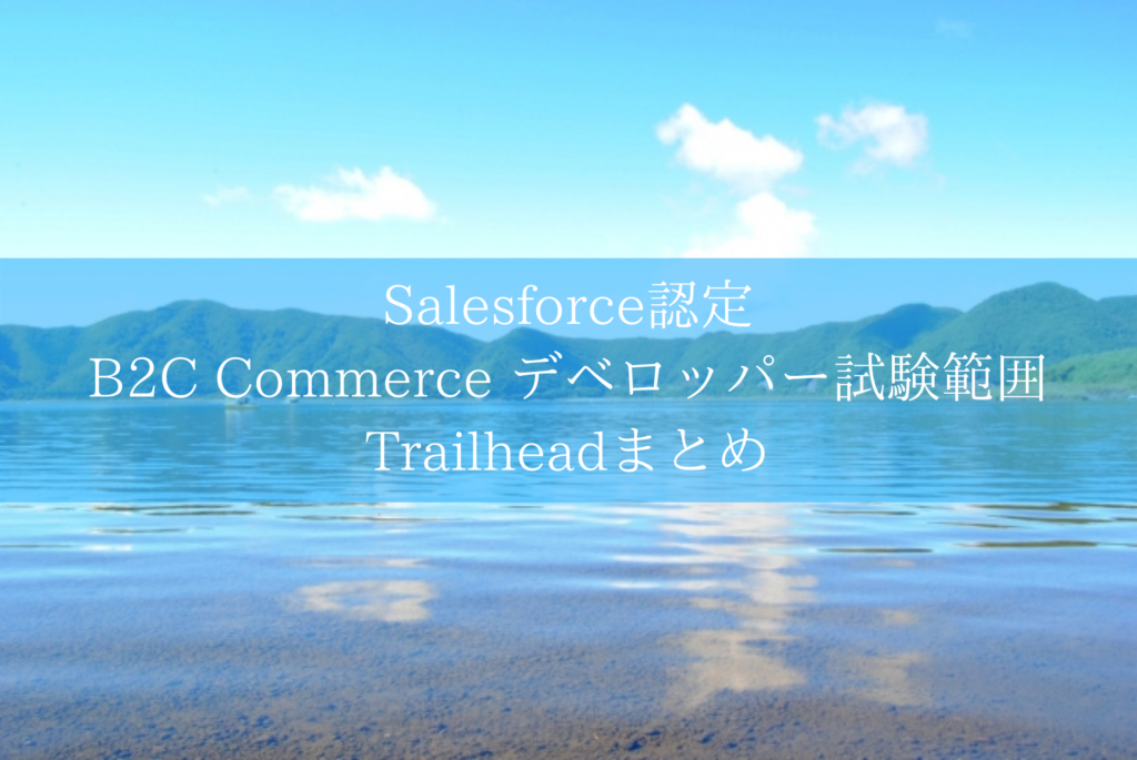 Salesforce認定 B2C Commerce デベロッパー試験範囲Trailheadまとめ