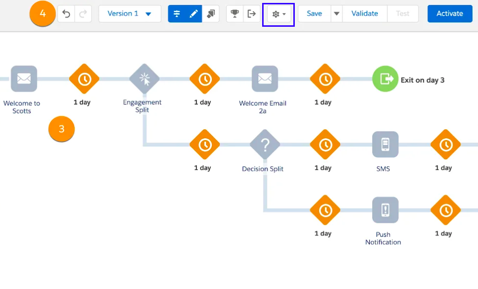 Salesforceのjourney Builderのの使い方について セーブポイントが見つからない