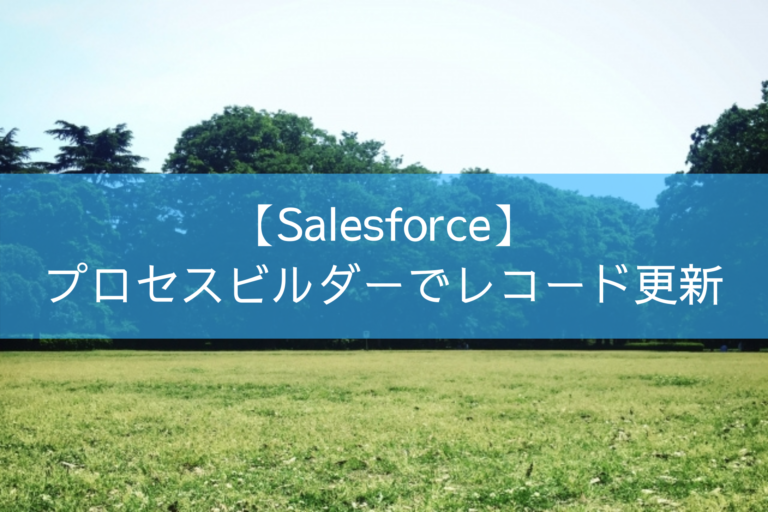 【Salesforce】プロセスビルダーでレコード更新