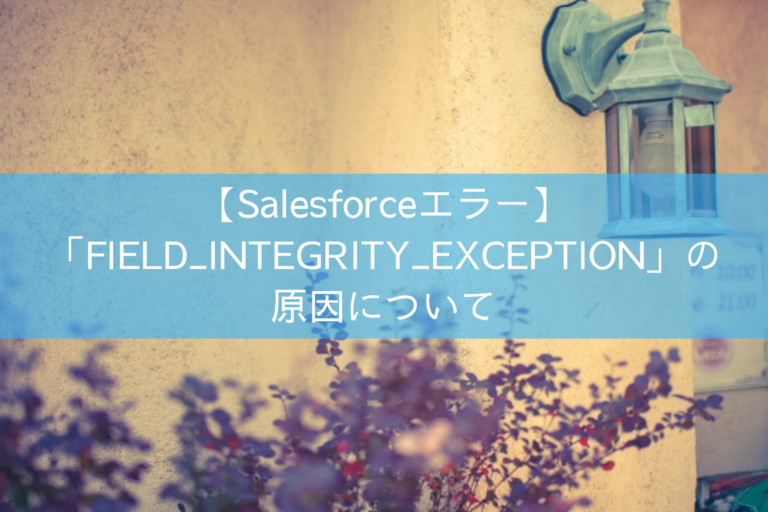 「FIELD_INTEGRITY_EXCEPTION」の原因について